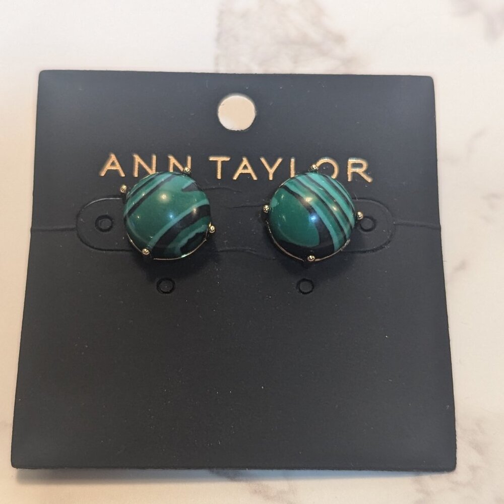 Ann Taylor Marbleized Ball Stud Earrings